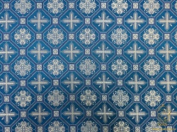 Шелк СВЕТЛАНА, голубой с серебром, шир. 150 см, Рахманово