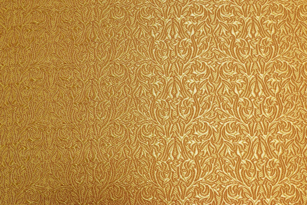 Шелк ОРЕНБУРГ, желтый с горчицей, шир. 150 см, Рахманово