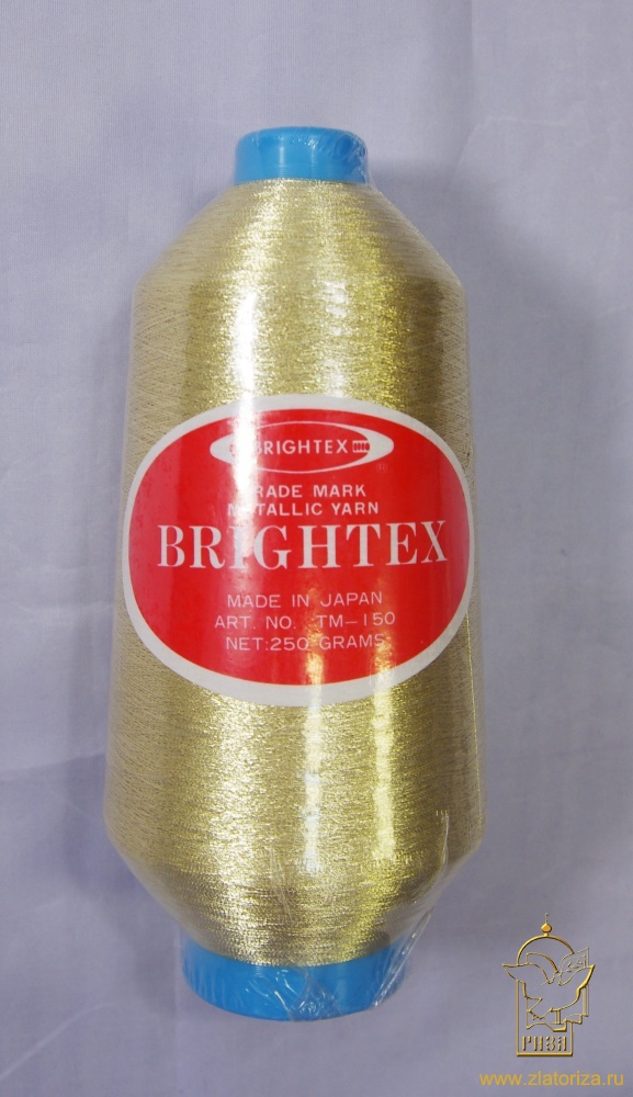 Нитки BRIGHTEX, светлое золото, бобины