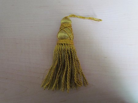 Кисть декоративная, золото, арт. 1964, 97950А, длина 16 см