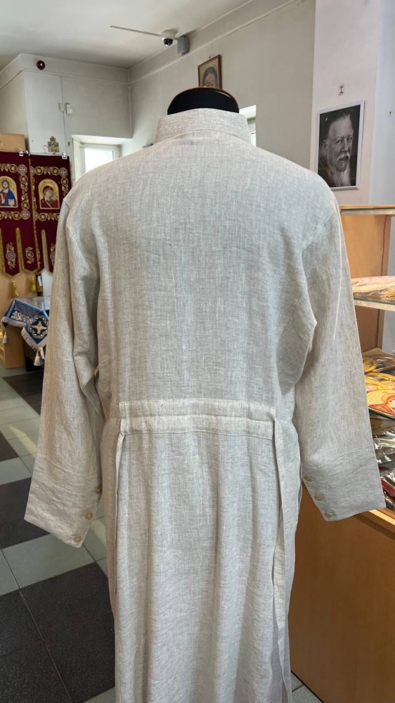 Подрясник Греческий, мужской, лен меланж