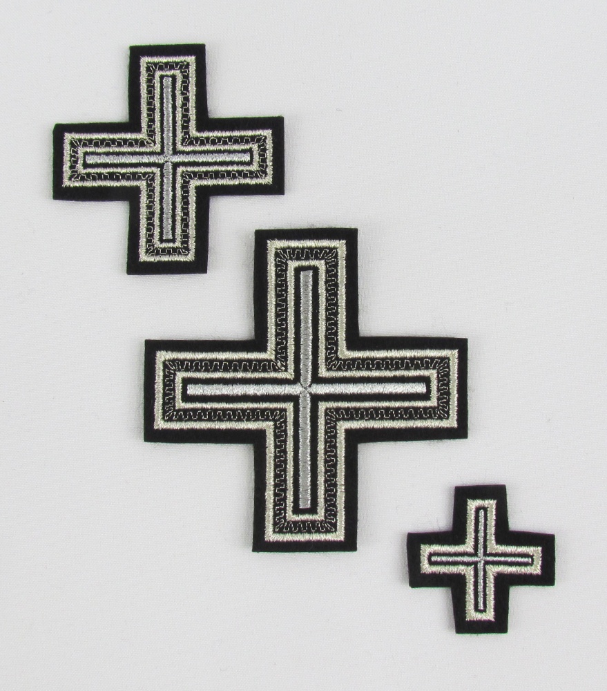 Набор крестов, иерейский, АНДРЕЕВСКИЙ, черный с серебром, 14 шт