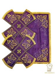Покровцы, вышитые, ВИНОГРАД, фиолетовые с золотом