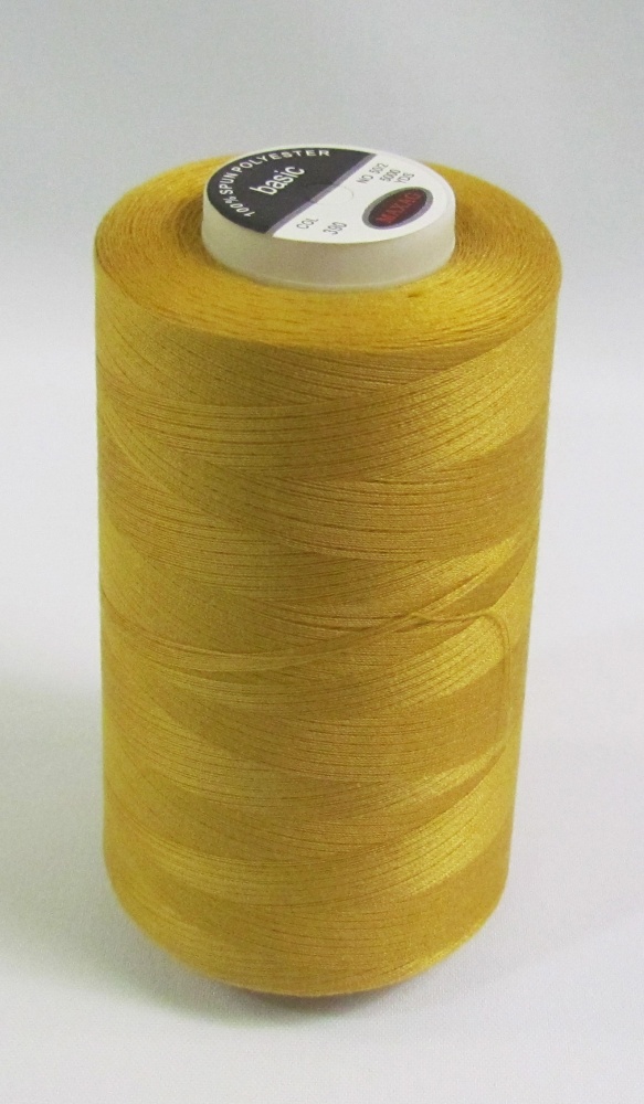 Нитки оверлок 5000 яр. желтые, горчица, арт. 390