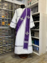 Орарь двойной фиолетовый, шелк, без поручей