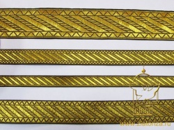 Галун Ногинск ДИАГОНАЛЬ черн. золот. шир. 5 см