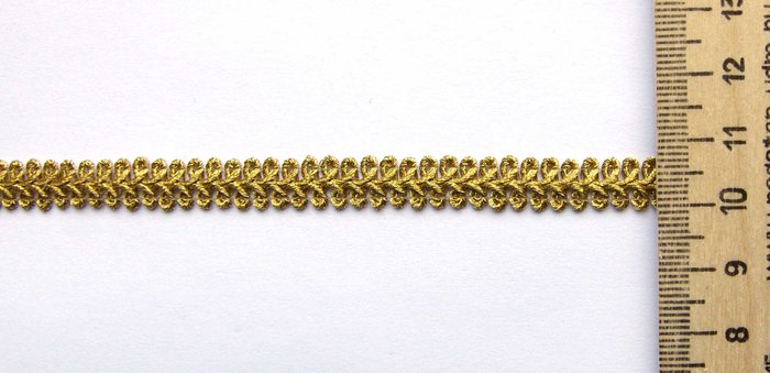 Тесьма золото 5, арт F 234, в упаковке 25 м