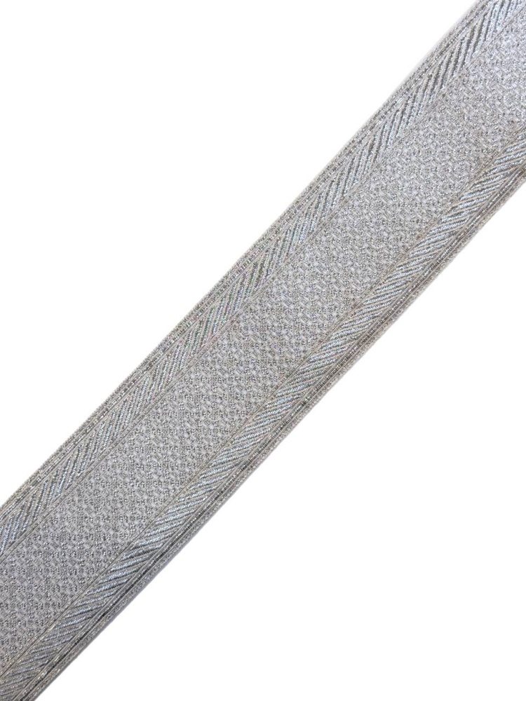 Галун РОМАШКА, белый с темным серебром, шир. 5 см, РА