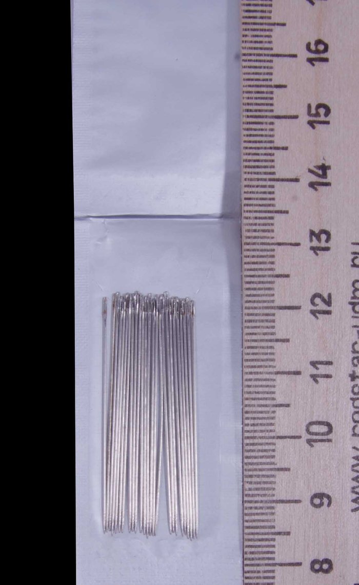 Иглы для бисера № 12, ручные Япония