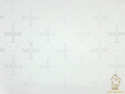 Шелк ЕФРОСИНИЯ, белый с серебром, шир. 150 см, Рахманово