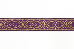 Галун АФИНЫ, фиолетовый с золотом, шир. 2,3 см, ФР