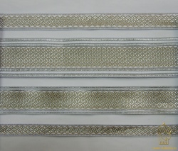 Галун Чешуйки, белый с серебром, шир. 1,5 см, в упаковке 20 м