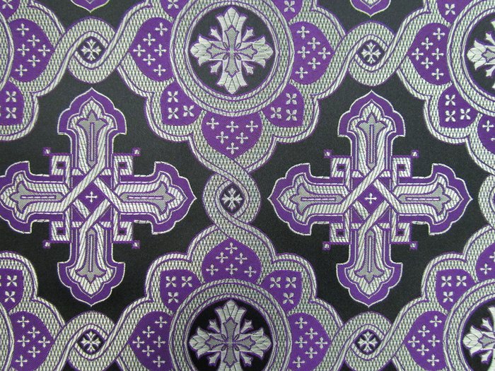 Шелк ПОДСОЛНУХ, черный с фиолетовым с серебром, шир. 150 см, Рахманово