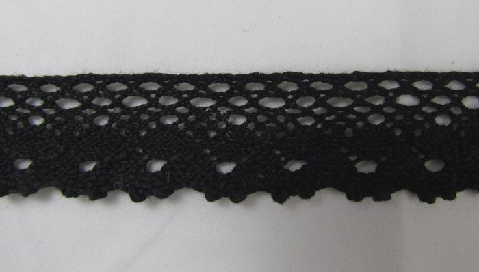 Кружево 114, плетеное, черное