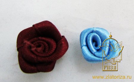Роза из атласа, диаметр 2 см,