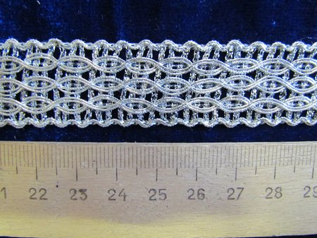 Тесьма серебро 41