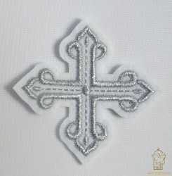 Крест 4 КАНОН белый с темным серебром, 6-7 см Крест 4 КАНОН белый с темным серебром, 6-7 см