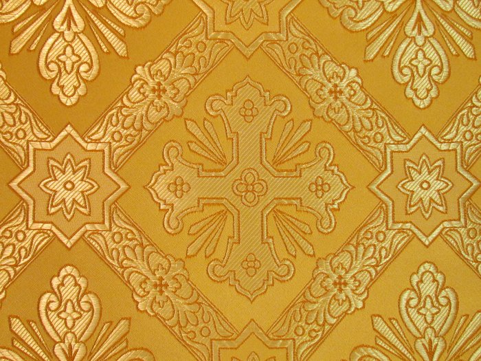 Шелк КАНОН, желтый с золотом, шир. 150 см, Рахманово