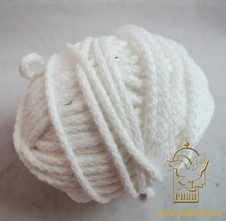 Шнур поручный белый, В035