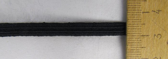 Резинка белая/черная, 7, 9 мм (10 метров в упаковке)