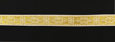 Галун ВИЗАНТИЯ, белый с золотом, шир. 1,7 см, ФР
