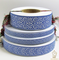 Галун АФИНЫ, синий с серебром, шир. 5,3 см, РА