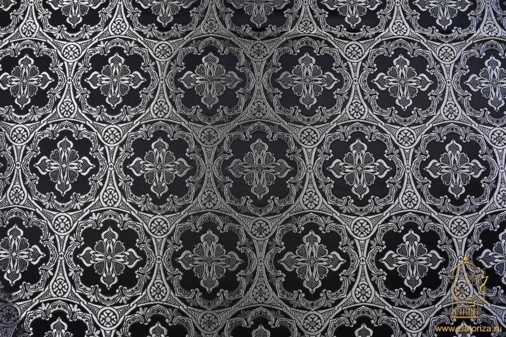 Парча УБРУС, черная с серебром, шир. 300 см