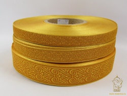 Галун АФИНЫ, желтый с горчицей, с золотом, шир. 1,8 см, РА Галун АФИНЫ, желтый с горчицей, с золотом, шир. 1,8 см, РА