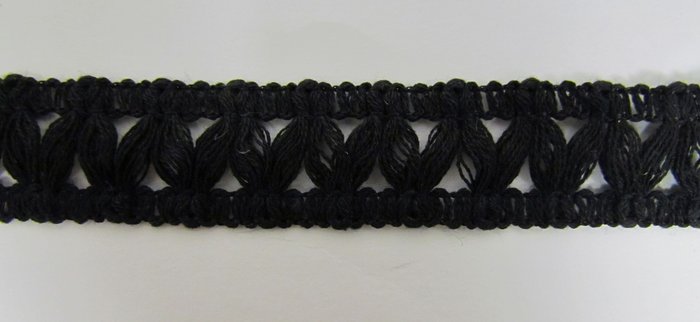 Кружево хлопок, черное