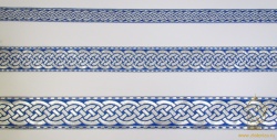 Галун ПЛЕТЕНКА, синий с серебром, шир. 2,2 см, РА