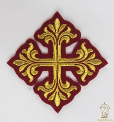 Крест 3 ВИФЛЕЕМ бордо золот, 10 см Крест 3 ВИФЛЕЕМ бордо золот, 10 см