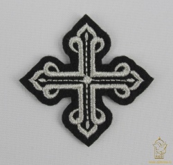 Крест 4 КАНОН, черный с серебром, 6-7 см Крест 4 КАНОН, черный с серебром, 6-7 см