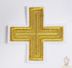 Крест 2 АНДРЕЕВСКИЙ, белый с золотом, 10-12 см