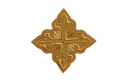 Крест 2 ОСТРЫЙ, горчица с золотом,10-12 см