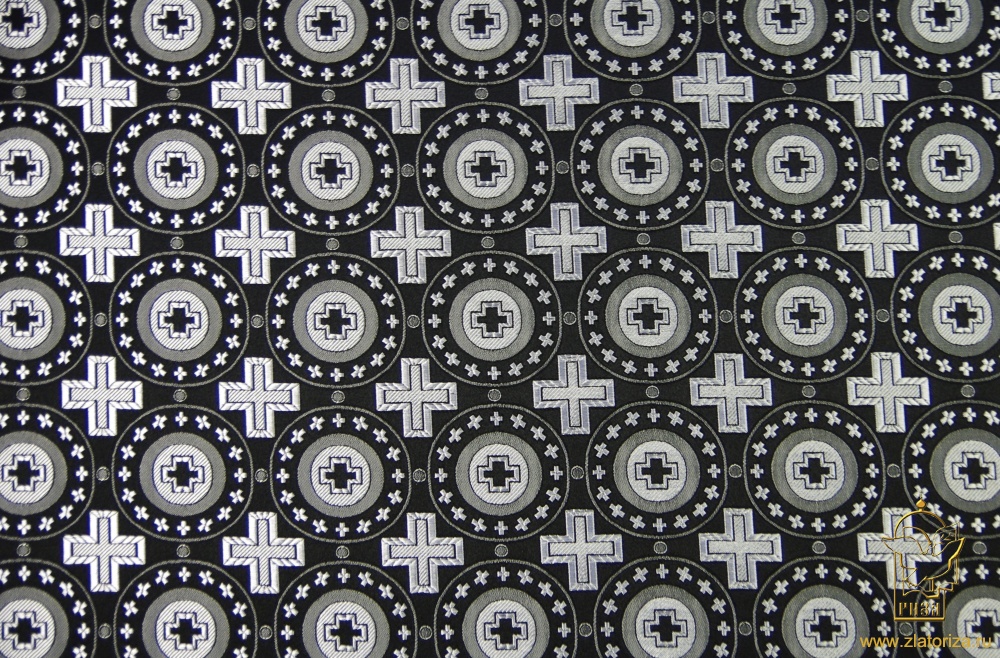 Шелк МИРЛИКИЙСКИЙ (МАЛЫЙ), черный с серебром, шир. 150 см, Рахманово