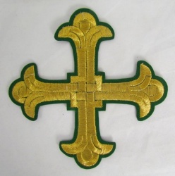 Крест 1 ЛУКОШКО, зеленый с золотом,14,5 -16 см Крест 1 ЛУКОШКО, зеленый с золотом,14,5 -16 см