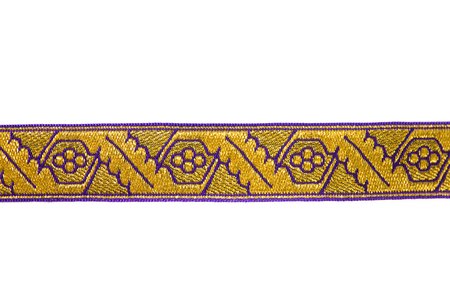 Галун ДУБОК, фиолетовый с золотом, шир. 2,3 см, ФР