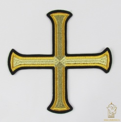 Крест Престол/Жертвенник БУЛАТ, черный с золот, 17,5 см ВИО