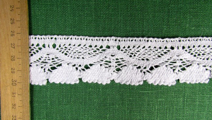 Кружево 110, плетеное, белое