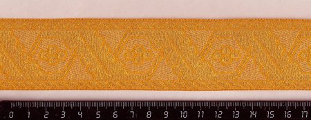Галун ДУБОК, желтый с золотом, шир. 4 см, ФР