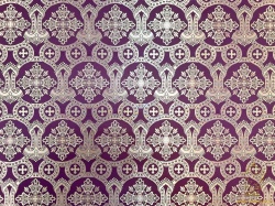 Шелк КОРОНА (ИЕРУСАЛИМ), фиолетовый с серебром, шир. 160 см