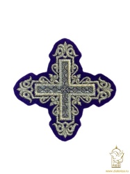 Крест 3 УЗОР, фиолетовый с серебром, 8-9 см