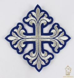 Крест 2 ВИФЛЕЕМ, синий с сереб, 10-12 см