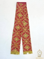 Закладка для служебных книг, шелк, красная с золотом, шир. 10-12. 5 см Закладка для служебных книг, шелк, красная с золотом, шир. 10-12. 5 см