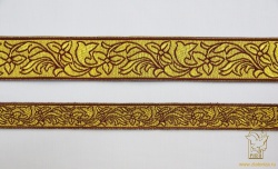 Галун ВЬЮНОК, бордо с золотом, шир. 2 см, РА