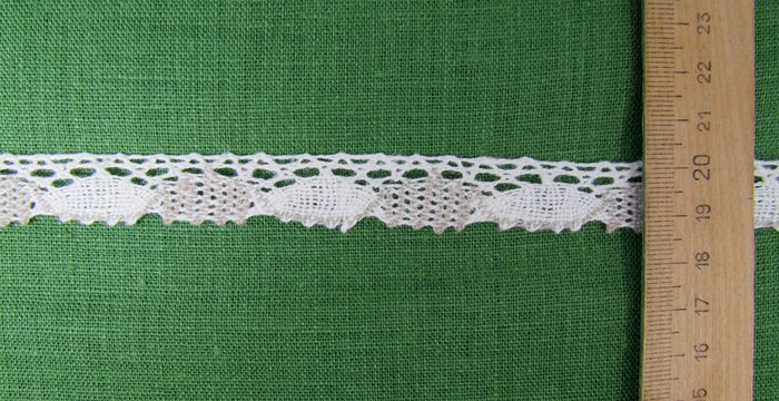 Кружево 155, плетеное, красное, шир. 2 см