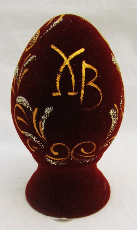 Яйцо Рококона подставке, керамика, декорирование