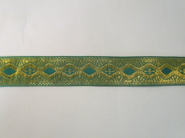 Галун Ногинск ВОЛНА зелен. шир. 5 см