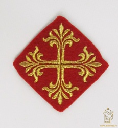 Крест 4 ВИФЛЕЕМ красный с золотом, 6,5 см Крест 4 ВИФЛЕЕМ красный с золотом, 6,5 см