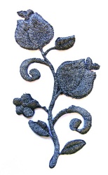 Термоаппликация 3 ТЮЛЬПАН, черный с серебром